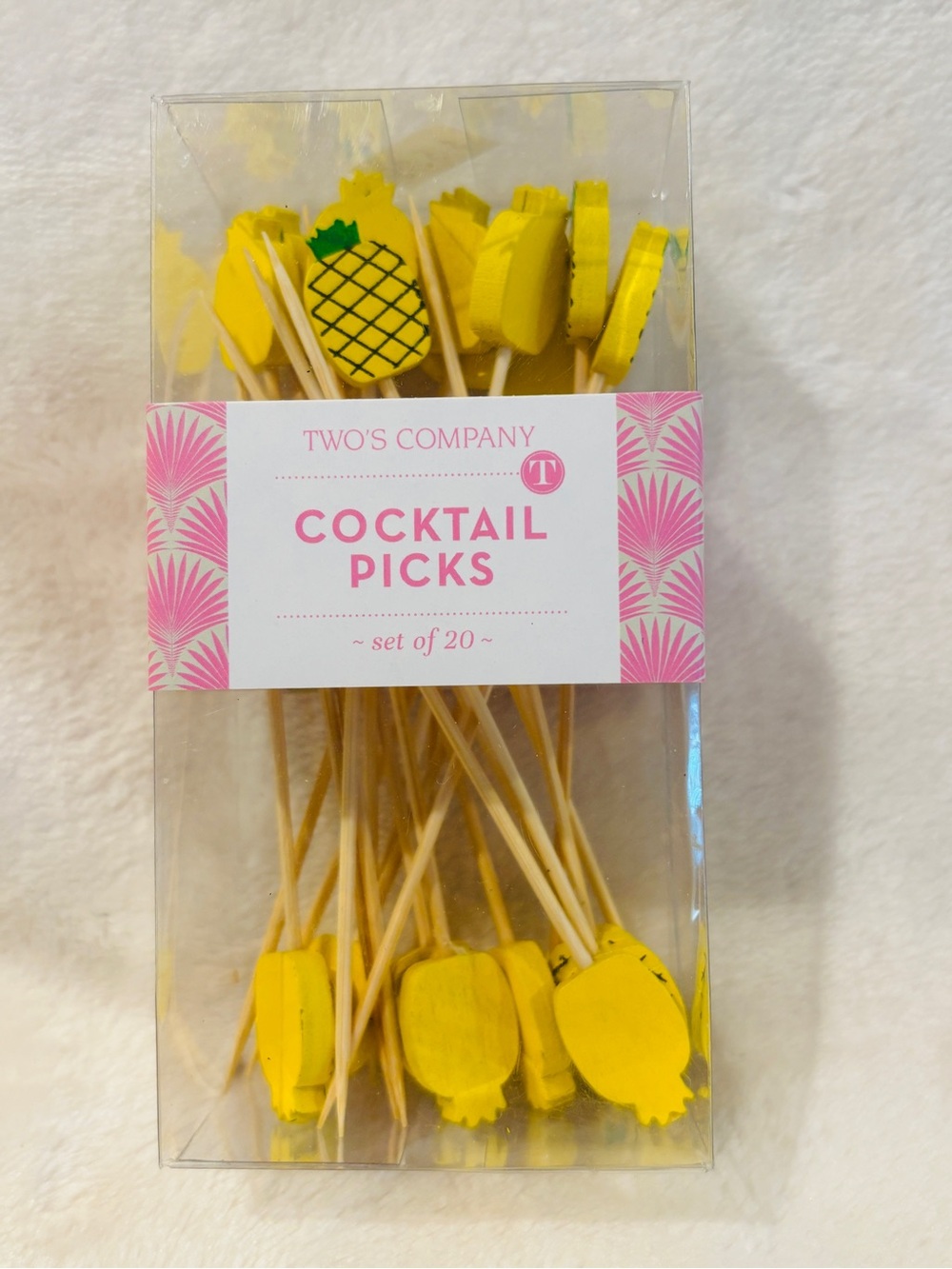 Two’s Company Pineapple Cocktail Picks — Set of 20 🍍